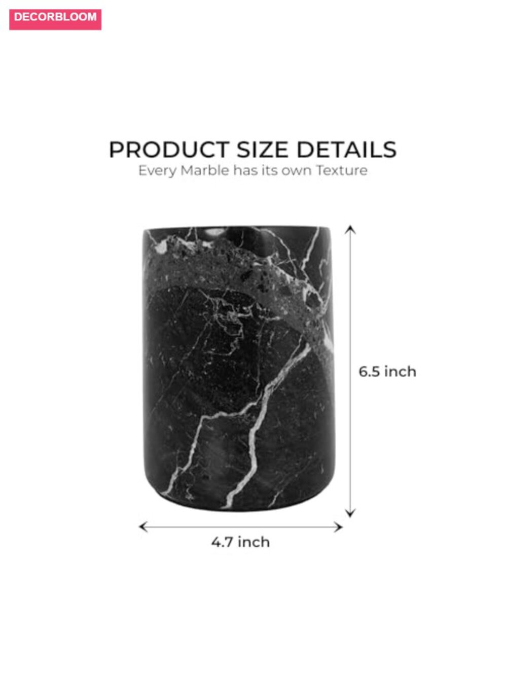 Handmade Marble Wine Chiller Beverage Cooler Utensil Holder Bar Decor - Picture 2 of 6